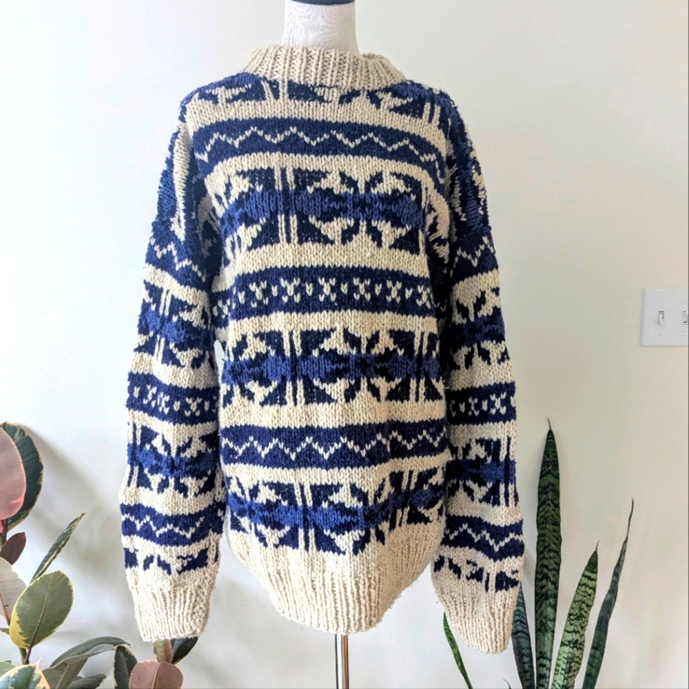 Vintage Wool Nordic Wool Sweater Large XL